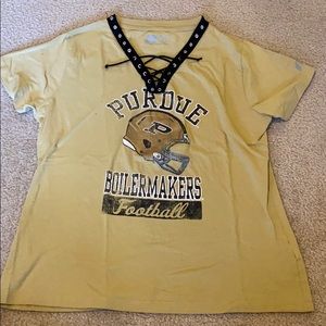 purdue lace up shirt